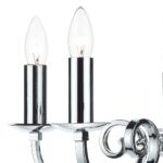 Dar Murray 5 Light Dual Mount Chandelier Polished Chrome
