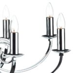 Dar Murray 8 Light Dual Mount Chandelier Polished Chrome