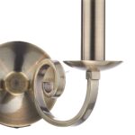 Dar Murray Switched Double Wall Light Antique Brass