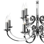 Dar Murray Large 12 Light Dual Mount Chandelier Chrome