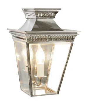 Pagoda Georgian small outdoor wall passage lantern polished nickel