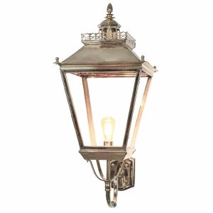 Chateau large 1 light Victorian outdoor wall lantern polished nickel