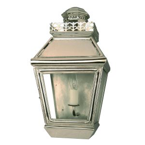 Chateau Victorian outdoor wall passage lantern in polished nickel