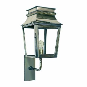 Parisienne 1 light small French outdoor wall lantern in polished nickel