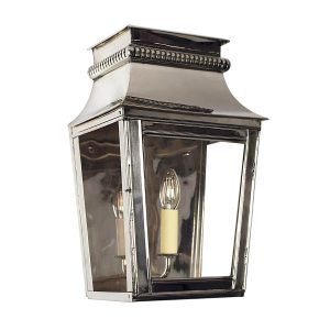 Parisienne small 1 light outdoor wall passage lantern in polished nickel