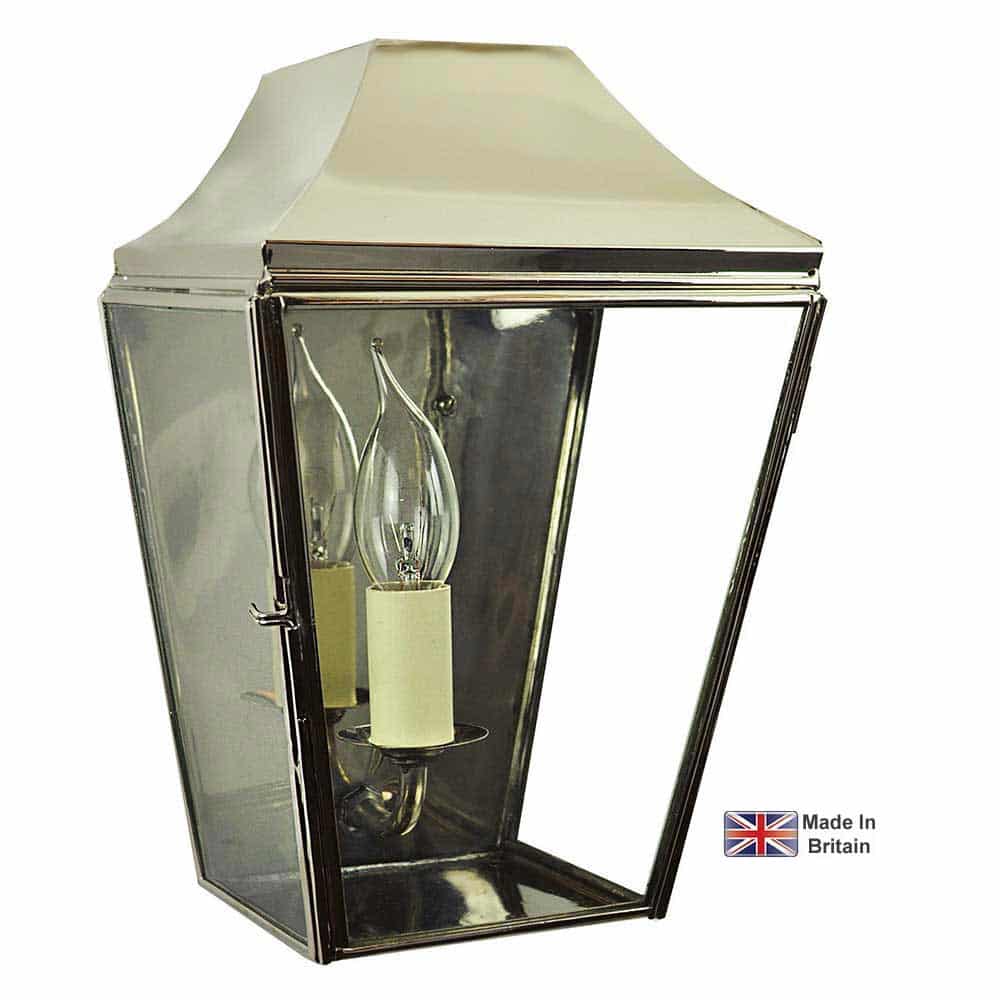 Knightsbridge 1 Light Small Passage Wall Lantern Polished Nickel