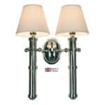 Velsheda Twin Nautical Wall Light Polished Nickel Handmade