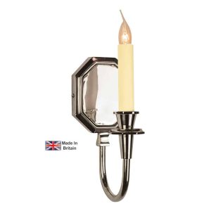 Diane 1 Light Georgian wall sconce in polished nickel