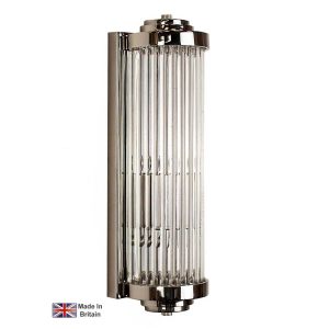 Gatsby small Art Deco wall light in polished nickel main image
