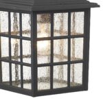 Dar Norfolk Black Outdoor Wall Lantern Rippled Glass