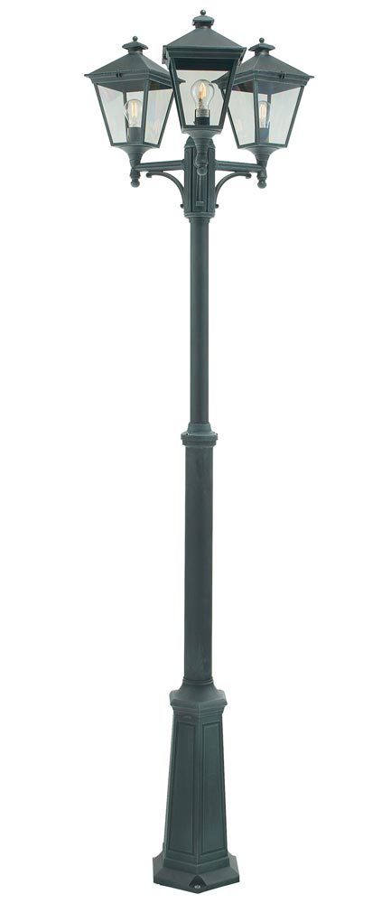Norlys Turin 3 Lantern Triple Outdoor Lamp Post Verdigris