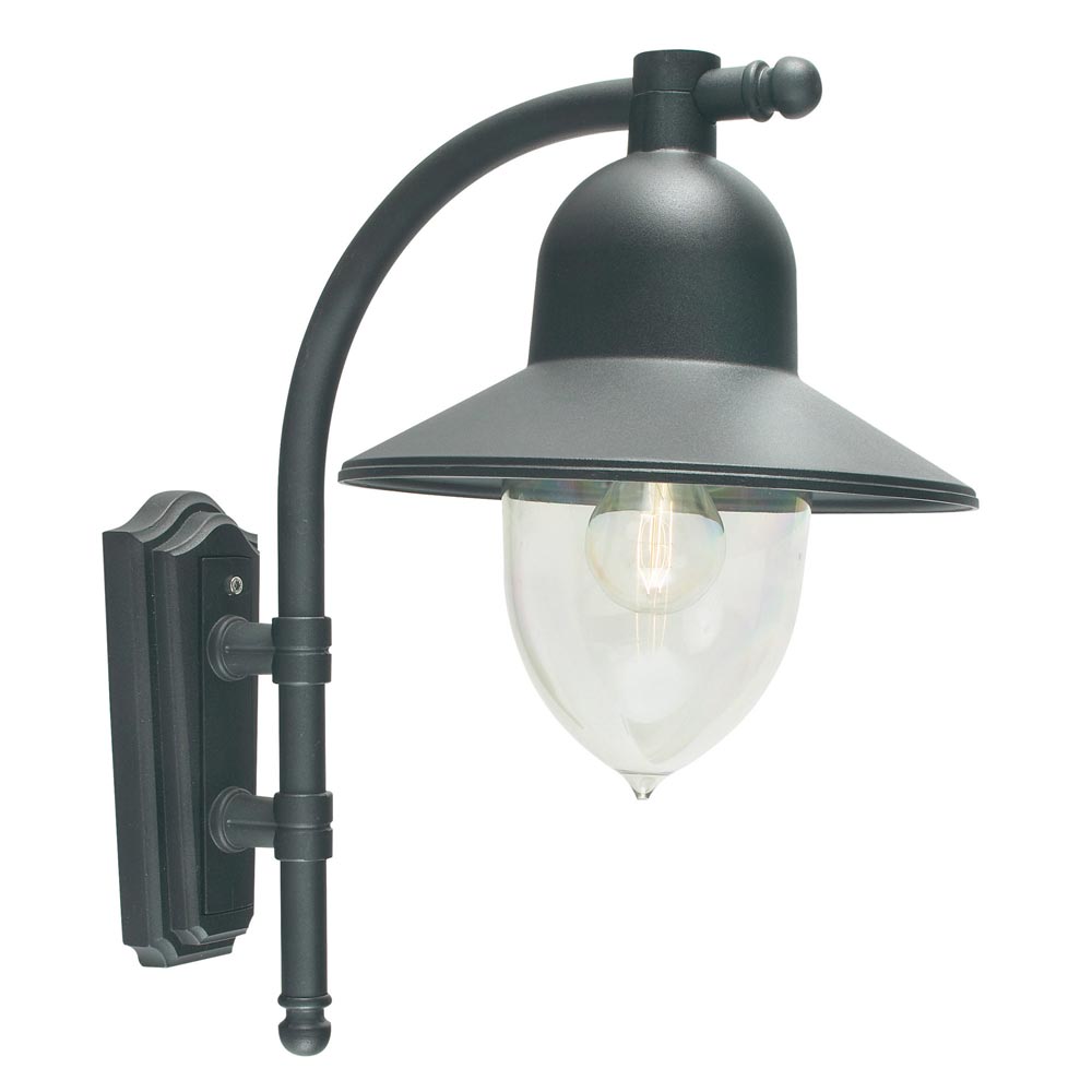 Norlys Como 1 Light Outdoor Wall Lantern Black