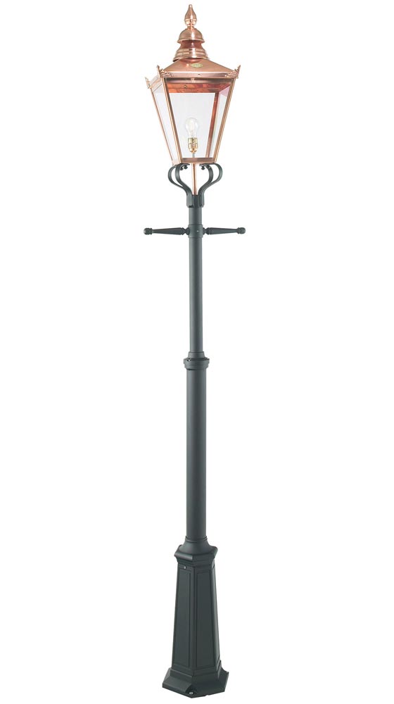 Norlys Chelsea Grande 1 Light Outdoor Lamp Post Copper Lantern