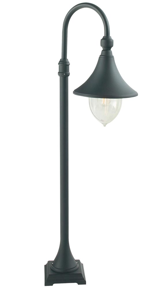 Norlys Firenze 1 Light Outdoor Post Lantern Black