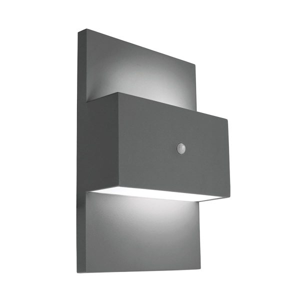 Geneve PIR up and down outdoor wall light in graphite finish