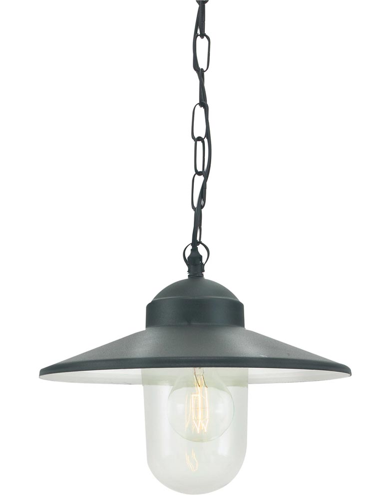 Norlys Karlstad Hanging Outdoor Porch Lantern Black IP55