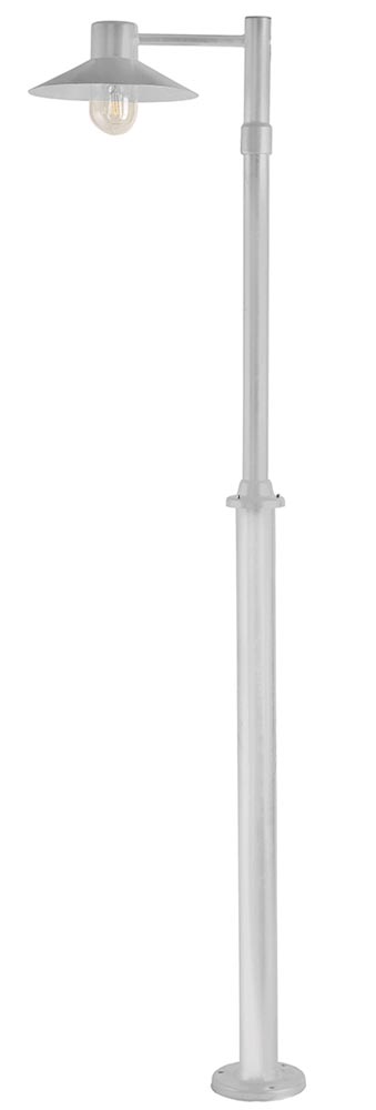 Norlys Lund Single Head Outdoor Lamp Post Galvanised IP55