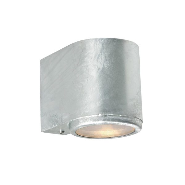Norlys Mandal 1 light galvanised outdoor wall down light main image