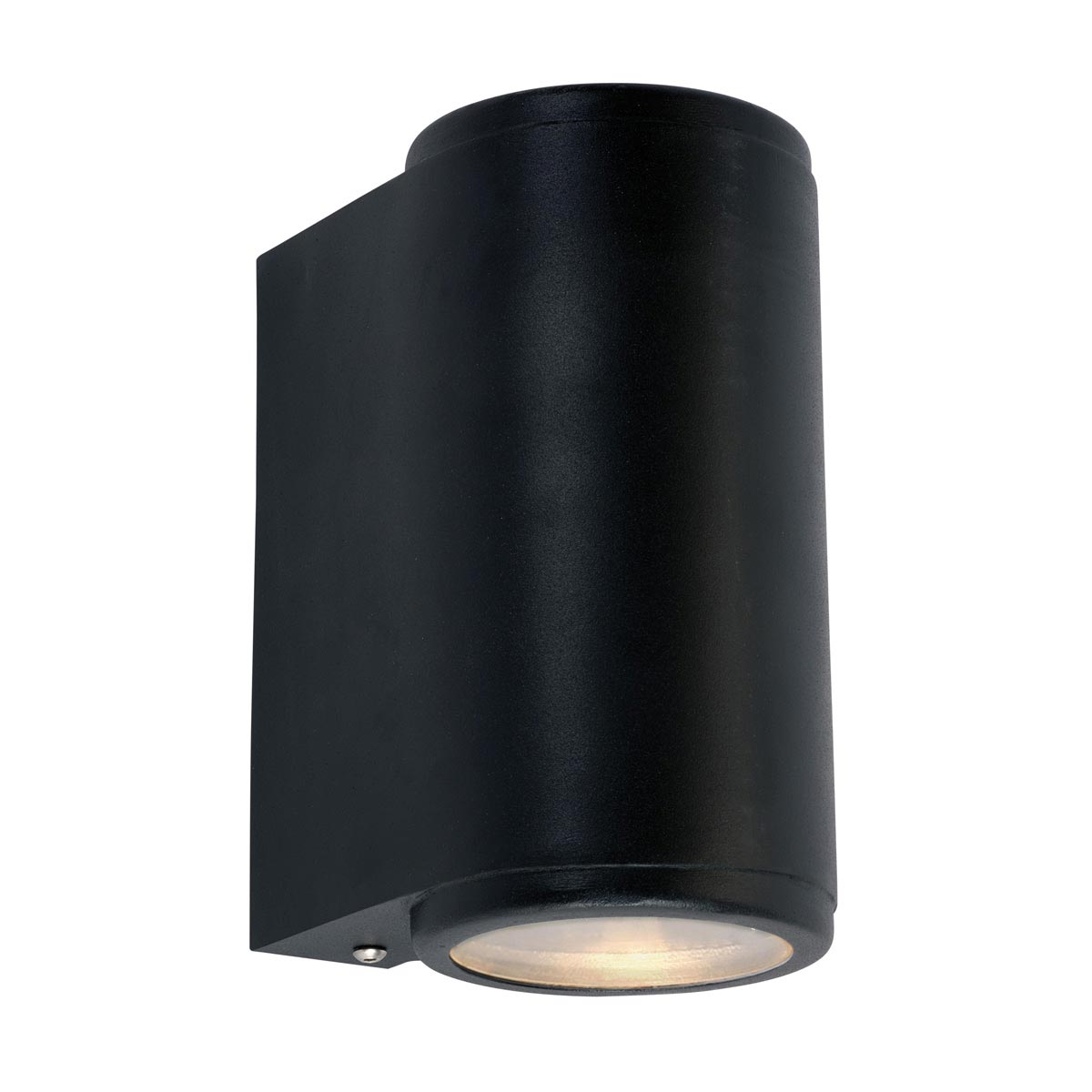 Norlys Mandal 2 Light Galvanised Outdoor Wall Up Down Light Black IP44