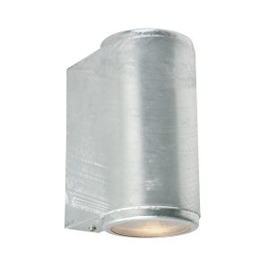 Mandal 2 light galvanised outdoor wall up and down light main image