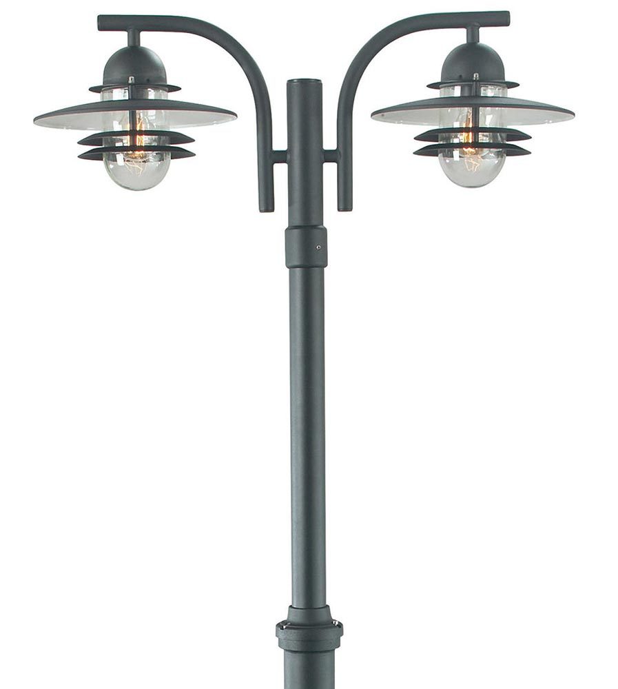 Norlys Oslo Art Deco Style 2 Lantern Outdoor Lamp Post ... Norlys Oslo Art Deco Style 2 Lantern Outdoor Lamp Post ...