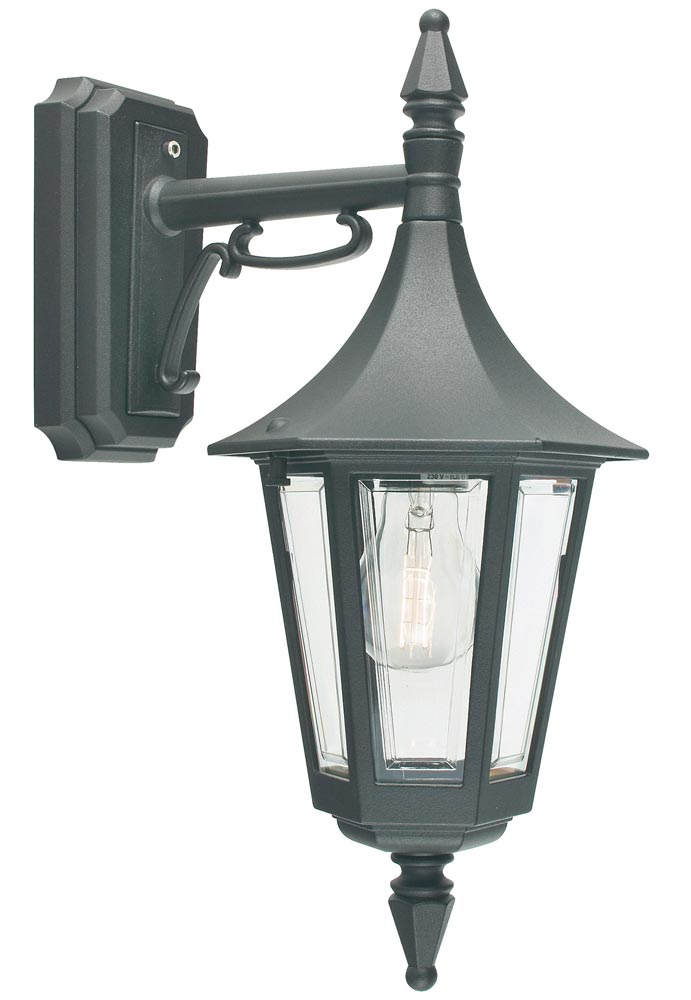 Norlys Rimini 1 Light Downward Outdoor Wall Lantern Black