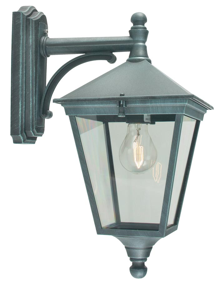 Norlys Turin 1 Light Downward Outdoor Wall Lantern Verdigris