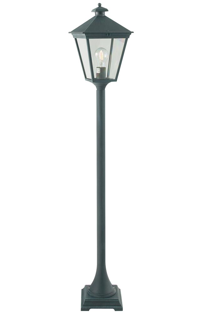 Norlys Turin 1 Light Outdoor Pillar Lantern Verdigris