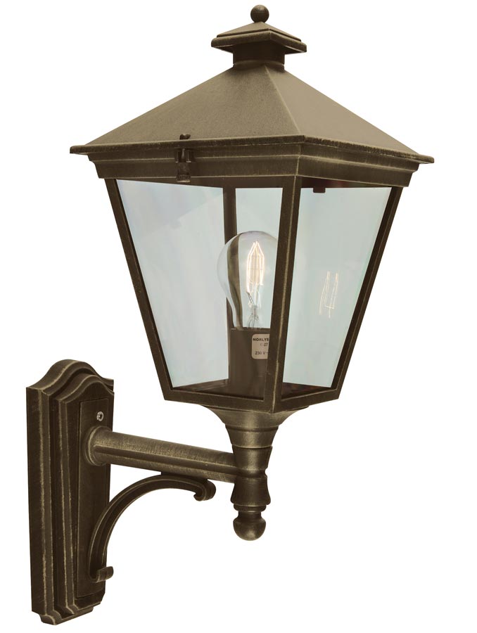 Norlys Turin Upward Outdoor Wall Lantern Black & Gold