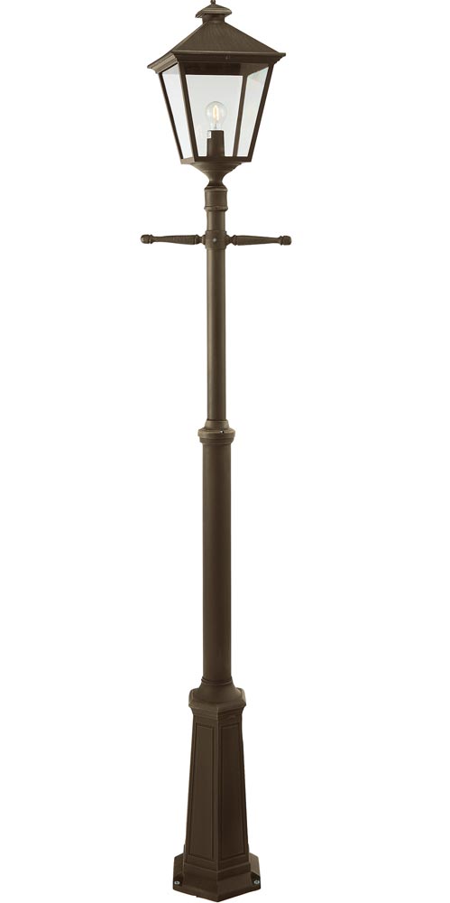 Norlys Turin Grande 1 Lantern Outdoor Lamp Post Black & Gold