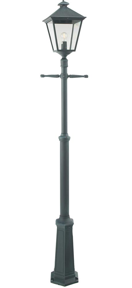 Norlys Turin Grande 1 Lantern Outdoor Lamp Post Verdigris