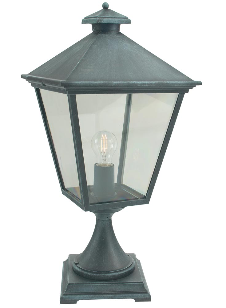 Norlys Turin Grande Outdoor Pedestal Lantern Verdigris