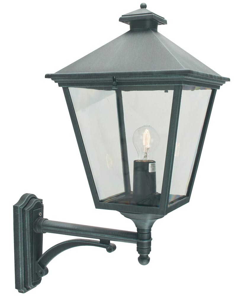 Norlys Turin Grande Upward Outdoor Wall Lantern Verdigris