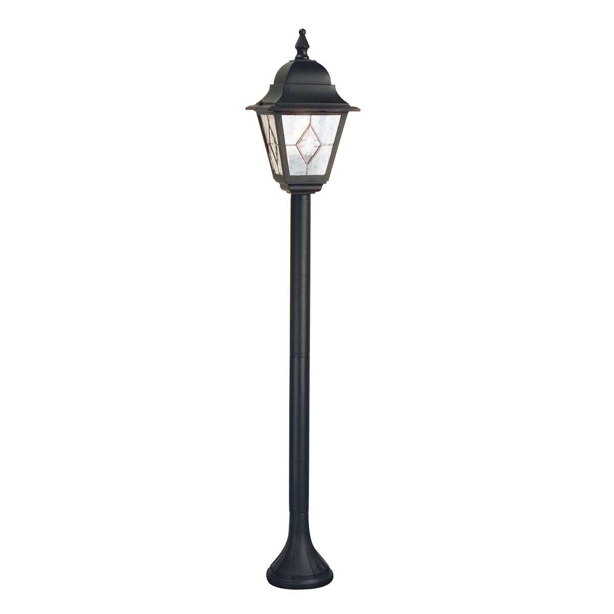 Elstead Norfolk Traditional Black Outdoor Pillar Lantern