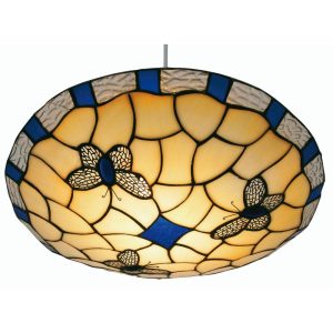 Blue Butterfly Tiffany ceiling pendant lamp shade main image