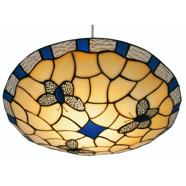 Blue Butterfly Tiffany Ceiling Pendant Lamp Shade Easy Fit