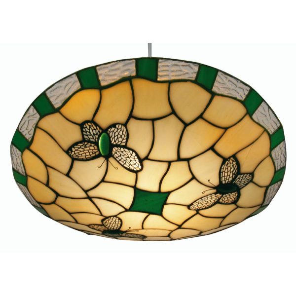 Green Butterfly Tiffany Ceiling Pendant Lamp Shade Easy Fit