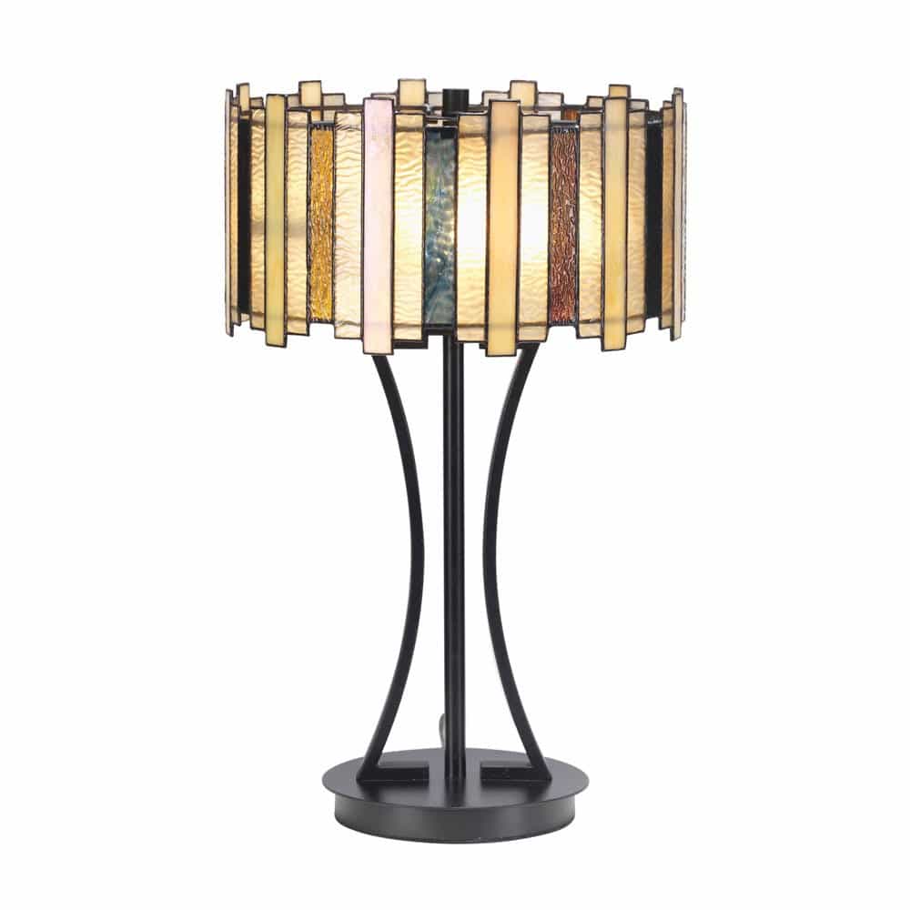 Morton Modern Tiffany Style Table Lamp Rippled Glass