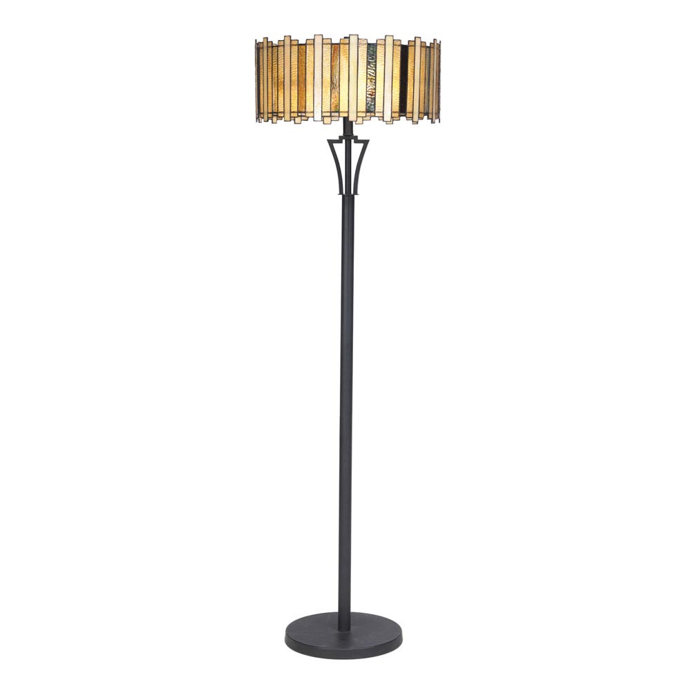 Morton Modern Tiffany Style Floor Lamp Rippled Glass