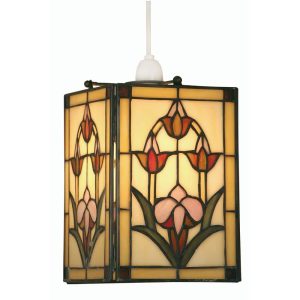 Garden Tiffany ceiling lamp shade in a floral design main image