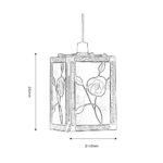 Rose Tiffany Ceiling Lamp Shade Floral Design Easy Fit