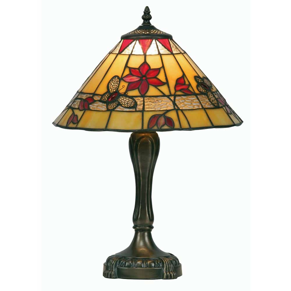 Butterfly Medium Tiffany Style Table Lamp Traditional