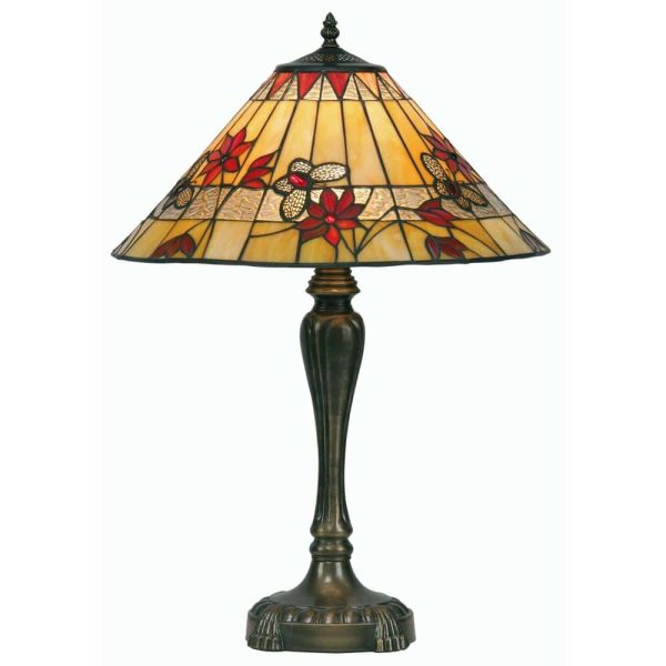 Butterfly Large Tiffany Style Table Lamp Traditional
