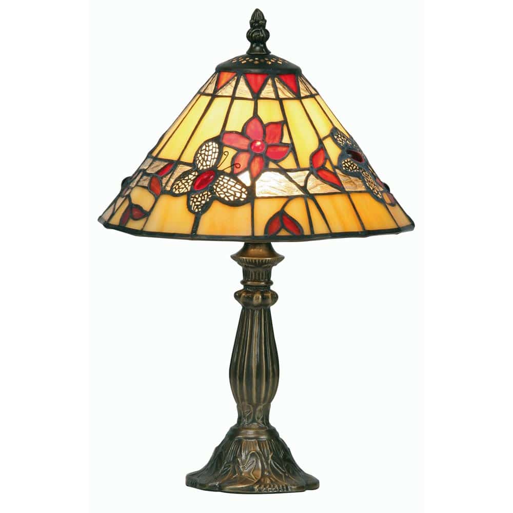 Butterfly Small Tiffany Style Table Lamp Traditional