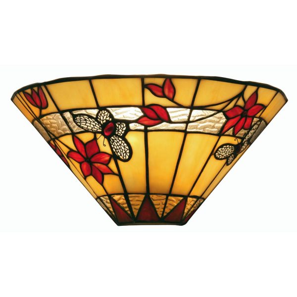 Butterfly 1 Lamp Tiffany Style Wall Light Traditional