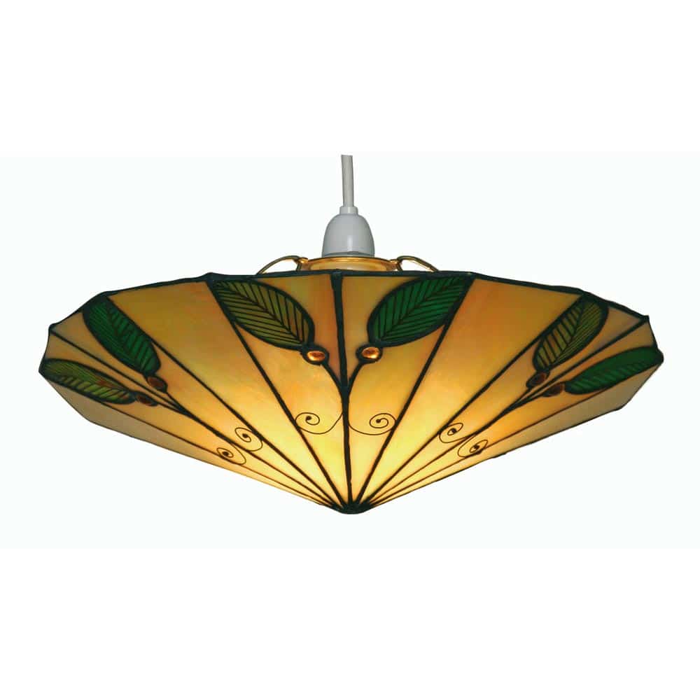 Leaf Tiffany Ceiling Lamp Shade Art Nouveau Style
