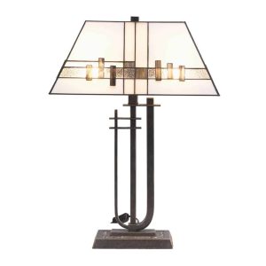 Mardian large Tiffany table Lamp with abstract Art Deco style main image
