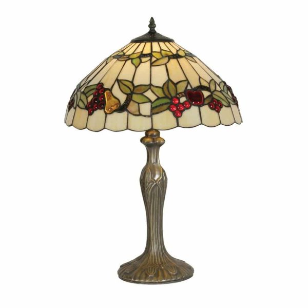 Fruit 45cm Tiffany Table Lamp Multi Coloured Glass
