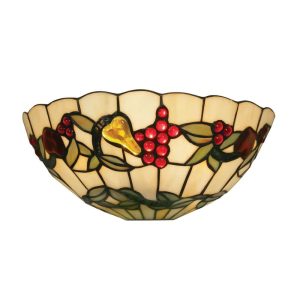 Fruit Tiffany style wall light in multi coloured glass main image