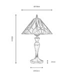 Basset Medium Tiffany Table Lamp Vibrant Art Nouveau Style